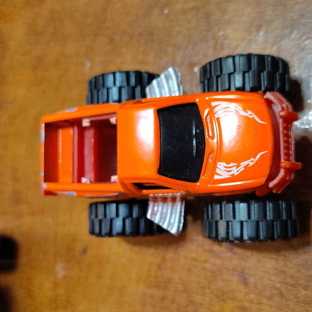 Eight (8)Colorful Kids Monster Truck Toy Pack - Blue, Orange, Yellow, Green, Red - Picture 7 of 9